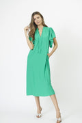Sunrisecc SS Frill Dress 505274 | Green | Co'couture