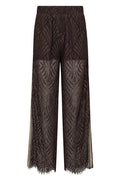 Leticc Lace Panel Pant 504234 | Dark Brown | Co'couture