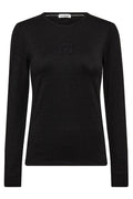 Mannycc Lurex Emb L/S Tee 504373 | Black | Co'couture