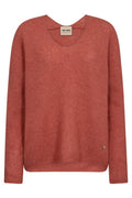 Thora V-Neck Knit | Faded Rose | Strik fra Mos Mosh