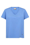 Dala V-SS Basic Tee | Ultramarine | T-shirt fra Mos Mosh