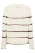 Rola Bine Stripe Crewneck Knit | Coffee Quartz | Strik fra Mos Mosh