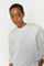 Jaya 3/4 O-neck Sweatshirt | White | Mos Mosh