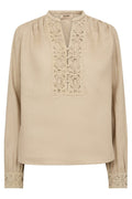 Evanda ls Blouse | Twill | Bluse fra Mos Mosh