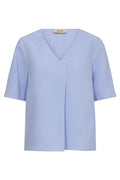 Raina Alexis Blouse | Brunnera Blue | Bluse fra Mos Mosh