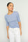 Mali O-neck 3/4 Sleeve Tee | Brunnera Blue | Mos Mosh