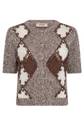 Elio SS Knit Cardigan | Coffee Quartz | Strik fra Mos Mosh