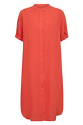 Arleth SS Linen Dress | Spicy Orange | Kjole fra Mos Mosh