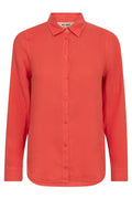 Martina Linen Shirt | Spicy Orange | Bluse fra Mos Mosh