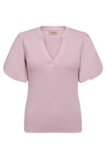 Jada V-SS Puff Tee | Fragrant Lilac | T-shirt fra Mos Mosh