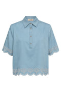 Magda Softy Shirt | Light Blue | Skjorte fra Mos Mosh