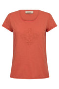 Sherri O-SS Glam Tee | Emberglow | T-shirt fra Mos Mosh