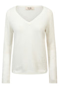 Mape Sophia V-Neck Knit | Ecru | Strik fra Mos Mosh