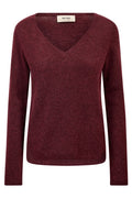 Mape Sophia V-Neck Knit | Cabernet | Strik fra Mos Mosh