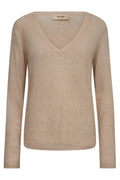 Mape Sophia V-Neck Knit | Doeskin | Strik fra Mos Mosh