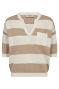 Pinna Stripe Knit | Doeskin | Strik fra Mos Mosh