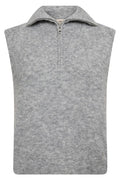 Thora Highneck Knit | Grey Melange | Strik fra Mos Mosh