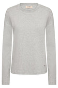 Millie O-LS Regular Tee | Grey Melange | T-shirt fra Mos Mosh