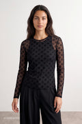 Tela AOP 1 | Black Combi | T-shirt fra Levete Room