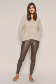 Lucia Stretch Leather Legging  | Rain Drum | Skindbukser fra Mos Mosh