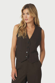 Vendetta Suit Waistcoat | Dark Brown | Vest fra Neo Noir