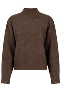 Paulina Knit Blouse | Brown Melange | Strik fra Neo Noir