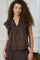 Jayla S Voile Top | Dark Brown | Bluse fra Neo Noir