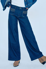 Colette Axelia Jeans Long | Dark Blue | Jeans fra Mos Mosh