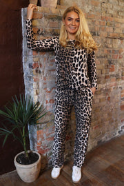 Alma Wide Pants | Big Lux Leo Fossil | Bukser fra Liberté
