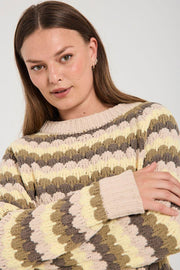 Nezzy Pullover 206304 | Moonbeam W. Morel | Strik fra Freequent