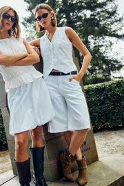 Cilla Shorts 206123 | Brilliant White | Shorts fra Freequent