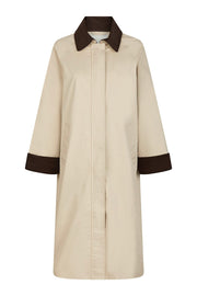 Anneli Cord Coat | Ivory | Jakke fra Neo Noir