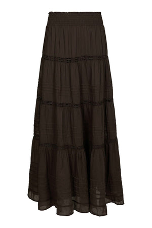Felicia S Voile Skirt | Dark Brown | Nederdel fra Neo Noir