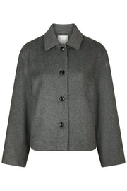 Hamra Wool Jacket | Grey Melange | Jakke fra Neo Noir