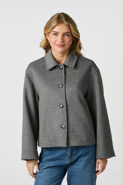Hamra Wool Jacket | Grey Melange | Jakke fra Neo Noir