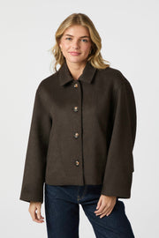 Hamra Wool Jacket | Chocolate Brown | Jakke fra Neo Noir