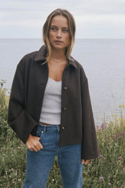 Hamra Wool Jacket | Chocolate Brown | Jakke fra Neo Noir