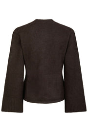 Pixie Knit Cardigan | Dark Brown | Strik fra Neo Noir