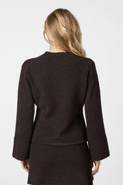 Pixie Knit Cardigan | Dark Brown | Strik fra Neo Noir