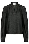Rosslyn Denim Blouse | Dark Blue | Bluse fra Neo Noir – nedsat