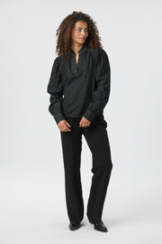 Rosslyn Denim Blouse | Dark Blue | Bluse fra Neo Noir