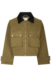 Rivera Canvas Boxy Jacket | Army | Jakke fra Neo Noir