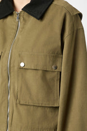 Rivera Canvas Boxy Jacket | Army | Jakke fra Neo Noir