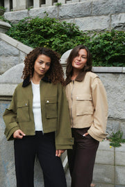 Rivera Canvas Boxy Jacket | Army | Jakke fra Neo Noir