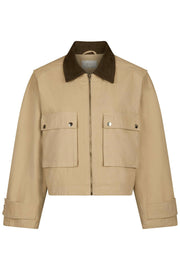 Rivera Canvas Boxy Jacket | Sand | Jakke fra Neo Noir