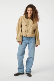 Rivera Canvas Boxy Jacket | Sand | Jakke fra Neo Noir