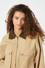 Rivera Canvas Boxy Jacket | Sand | Jakke fra Neo Noir