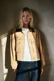 Rivera Canvas Boxy Jacket | Sand | Jakke fra Neo Noir