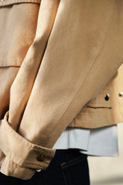 Rivera Canvas Boxy Jacket | Sand | Jakke fra Neo Noir