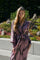Novalee Paisley Drop Dress | Dark Brown/Evening Rose